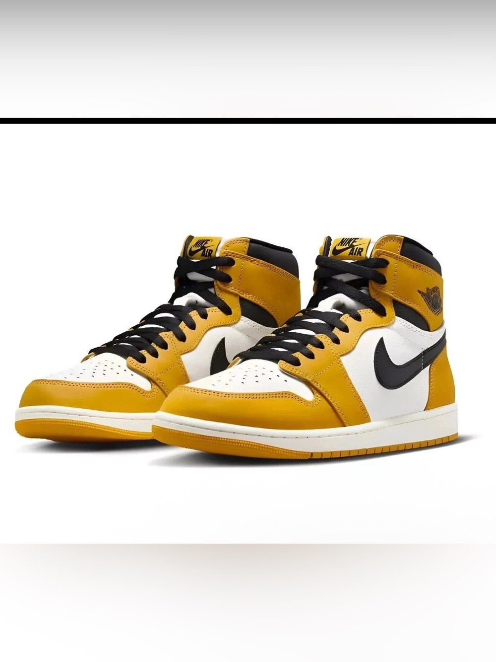 Jordan 1 Retro High OG Yellow Ochre Black White Sail DZ5485-701 Size 8.5 New